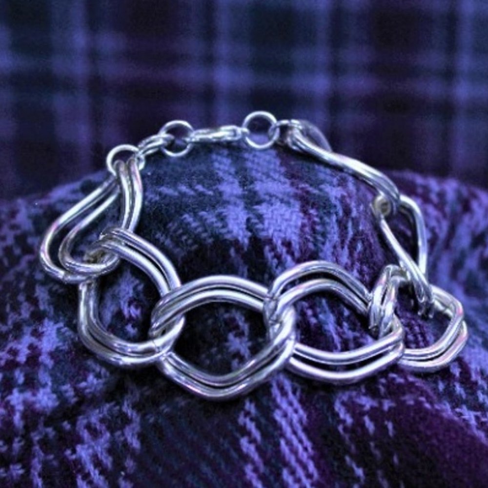 Chunky Silver-tone Chain Bracelet
